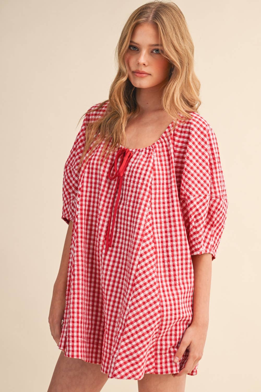 Hattie Gingham Romper