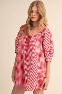 Hattie Gingham Romper