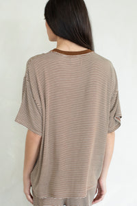 Sammy Stripe Top - Brown