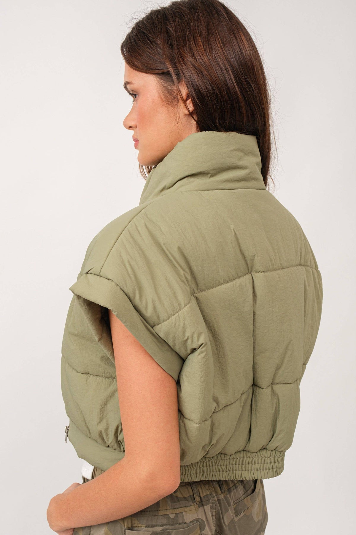 Stacey Cropped Puffer Vest