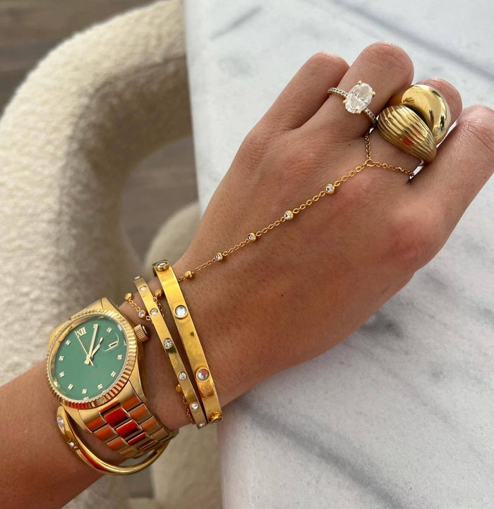 Vivian Gold + Diamond Hand Chain