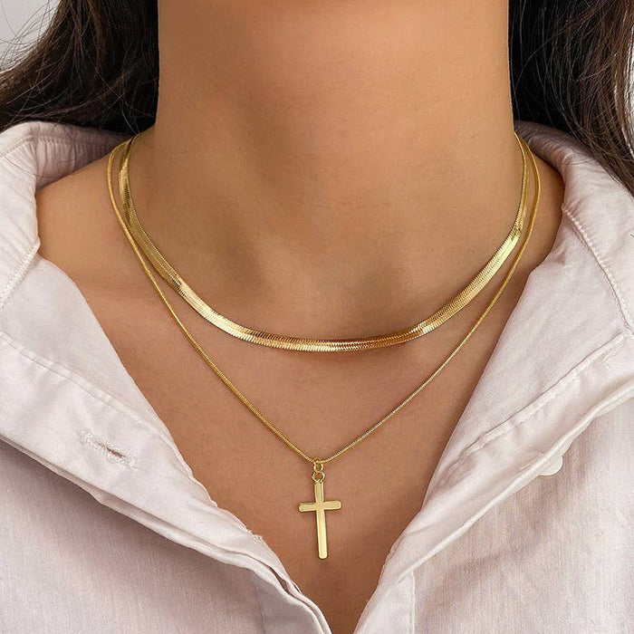 18K Cross Necklace