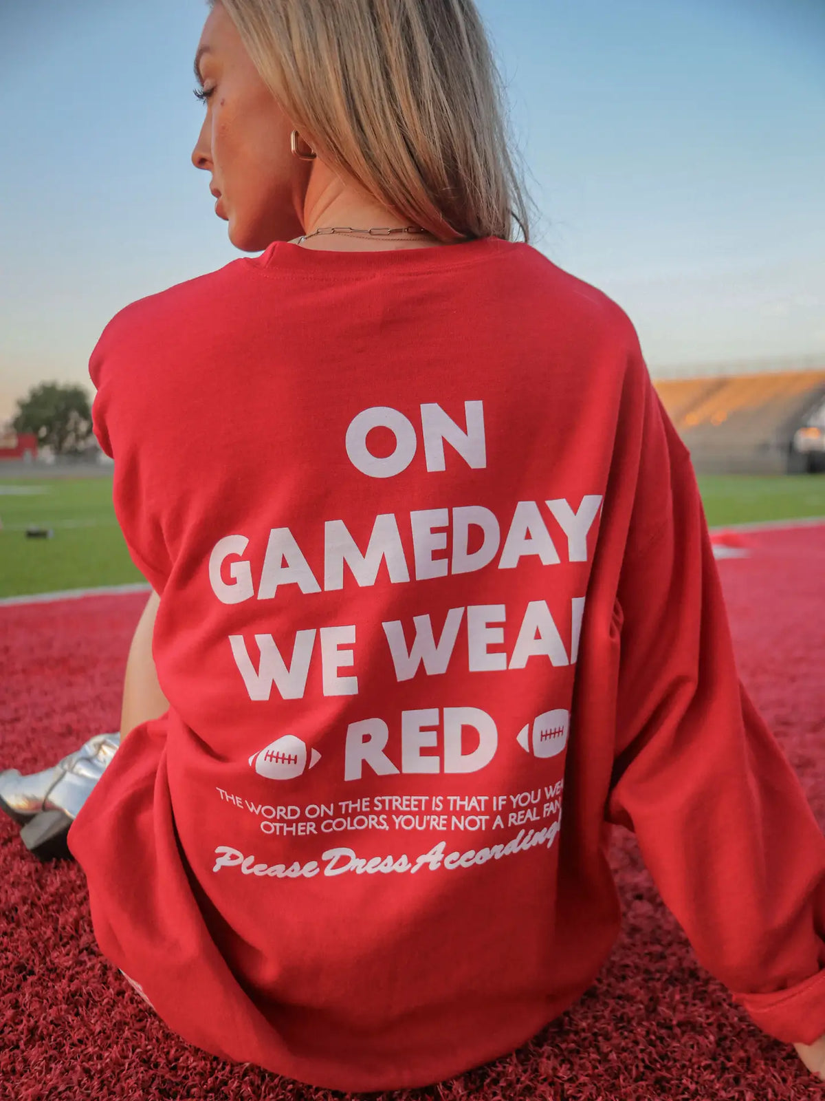 On Gamedays We Wear Husker Red Sweatshirt