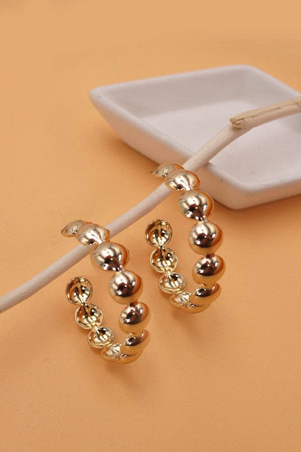 Gold Bubble Earring