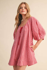 Hattie Gingham Romper