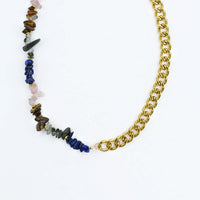 Blue Stone Chain Necklace