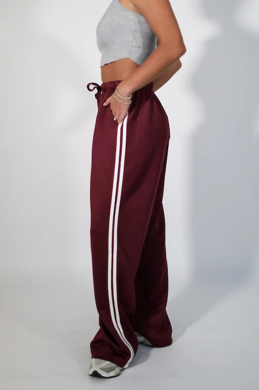 Jaclyn Sweatpants - Burgandy