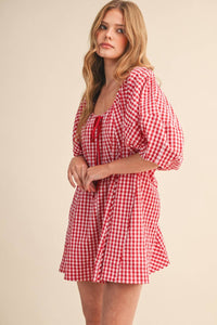 Hattie Gingham Romper