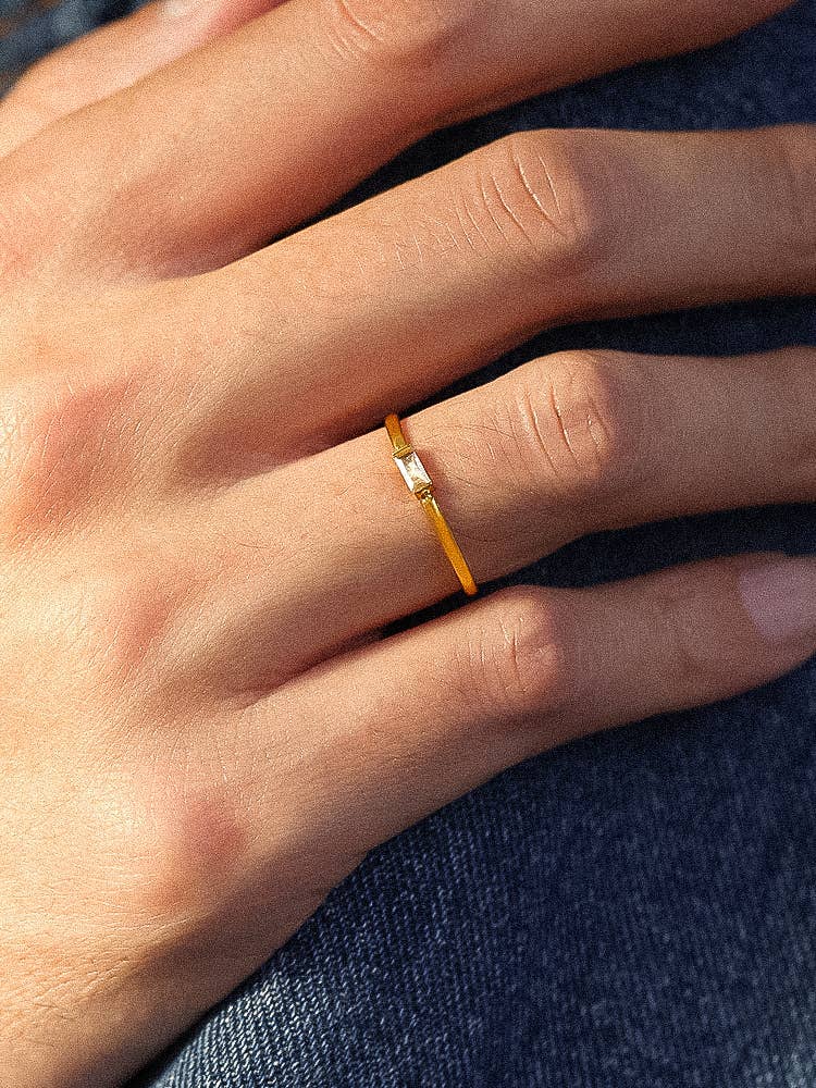 Minimalist Thin CZ Band
