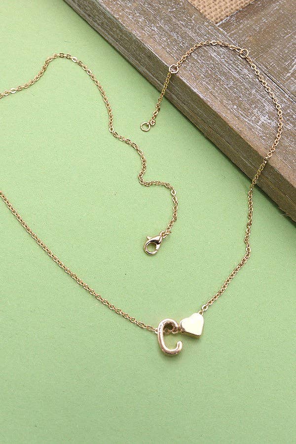 Initial Heart Necklace