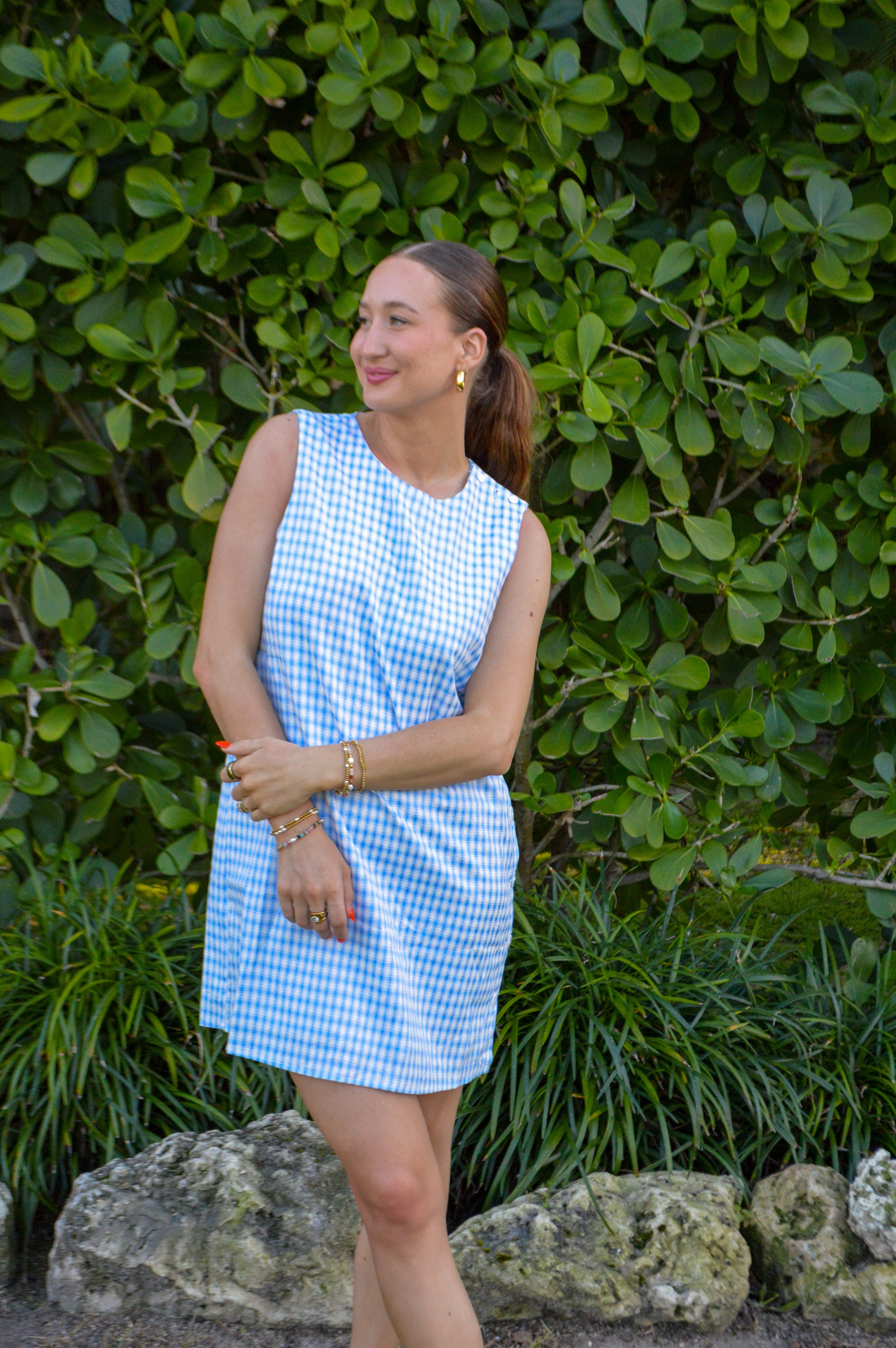 bluebell gingham mini dress Bluebell Athletic Mini Dress- Blue Gingham