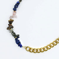 Blue Stone Chain Necklace