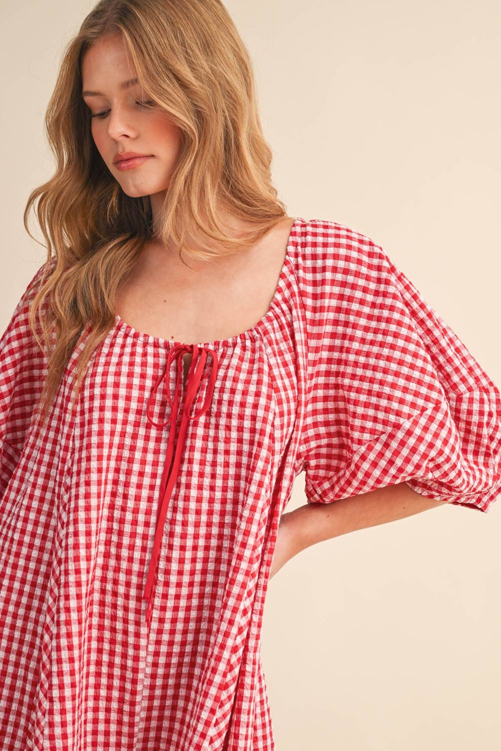 Hattie Gingham Romper