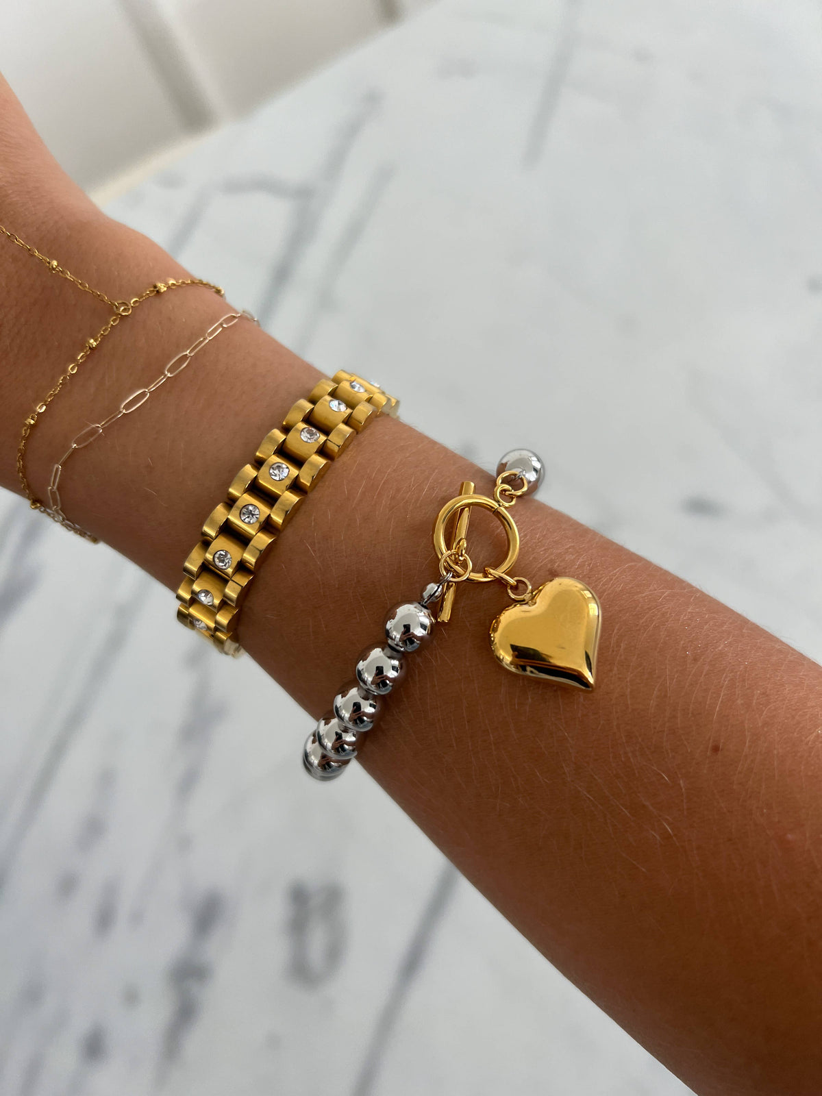 Silver + Gold Bracelet