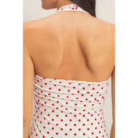 Vinny Polka Dot Halter Top
