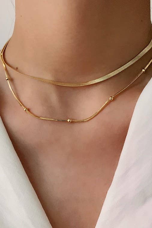 18k Gold Multilayer Necklace