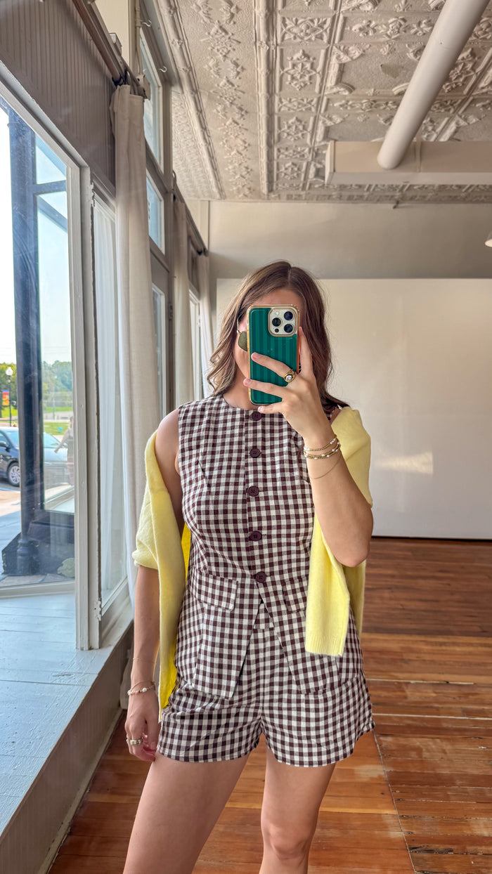 Scarlett Gingham Vest
