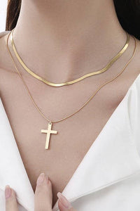 18K Cross Necklace