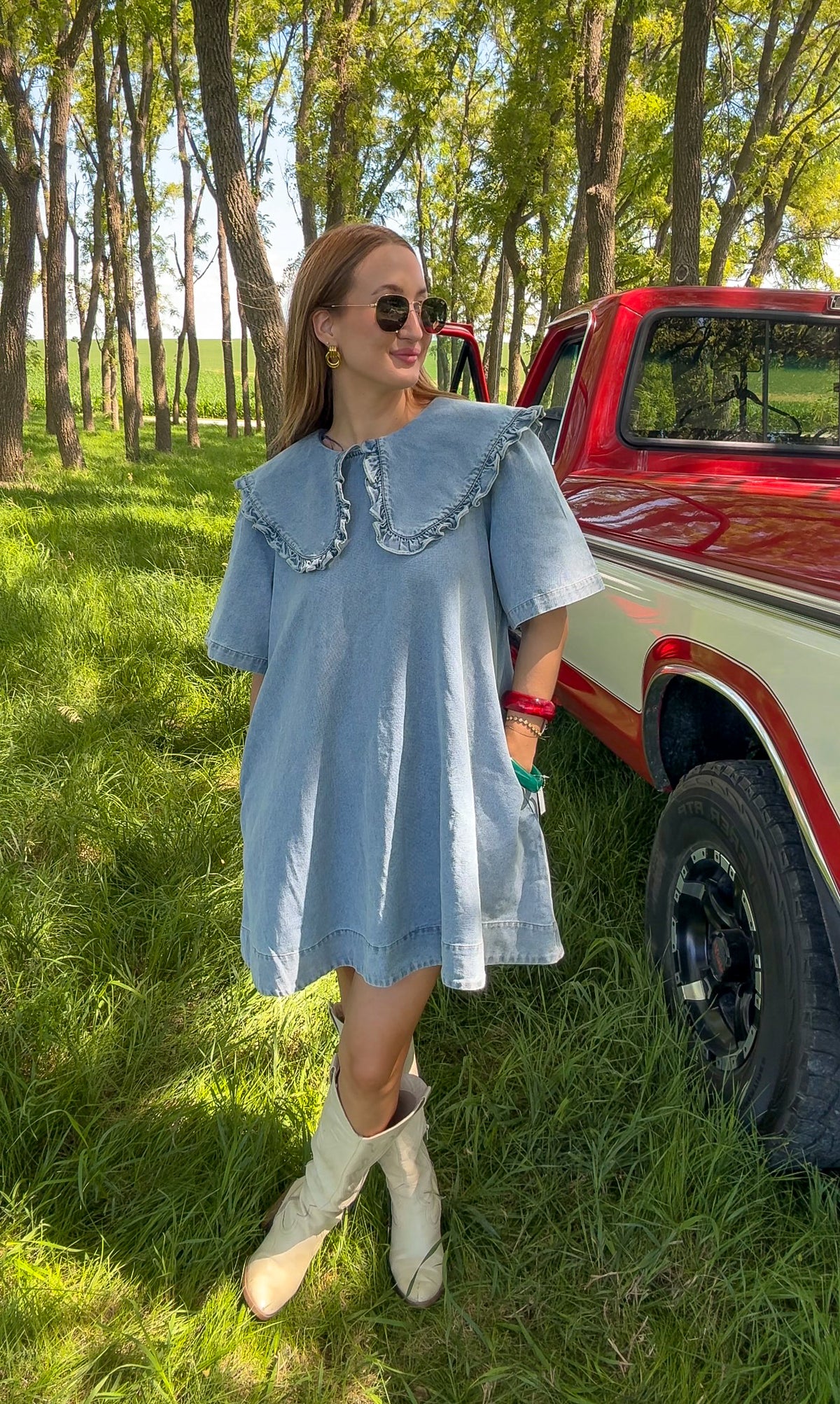 Oakley Collared Denim Dress