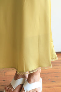 Zena Chartreuse Midi Skirt