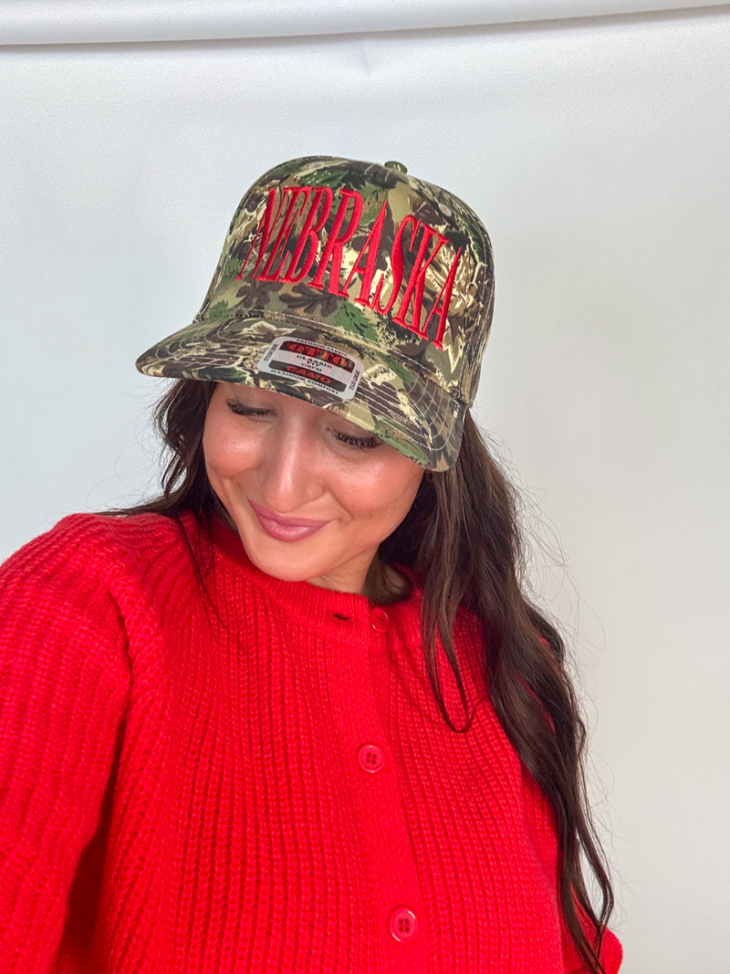 Nebraska camo hat