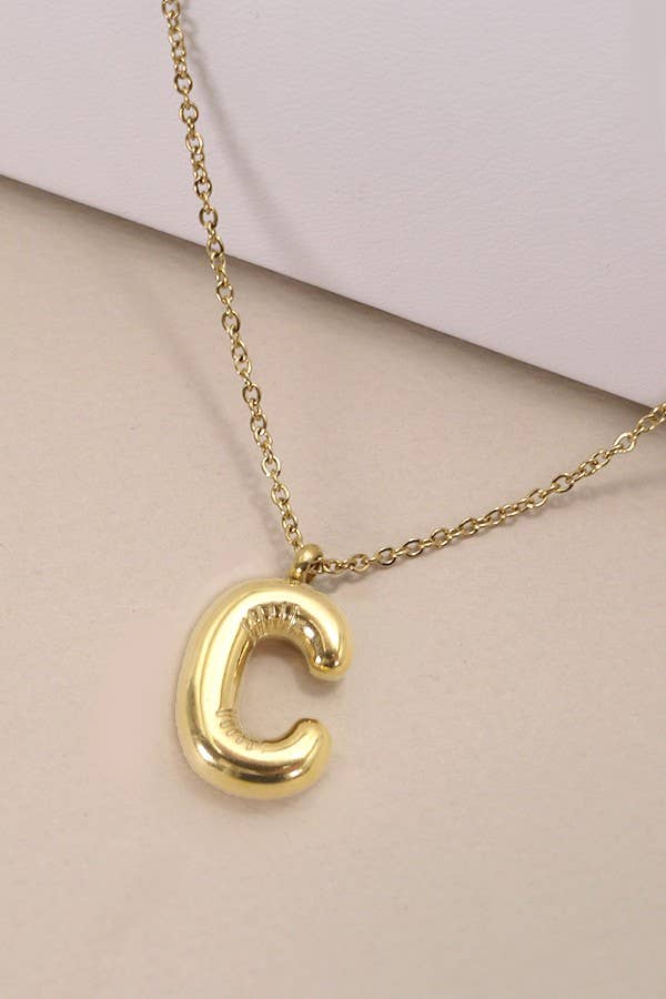 Bubble Initial Necklace
