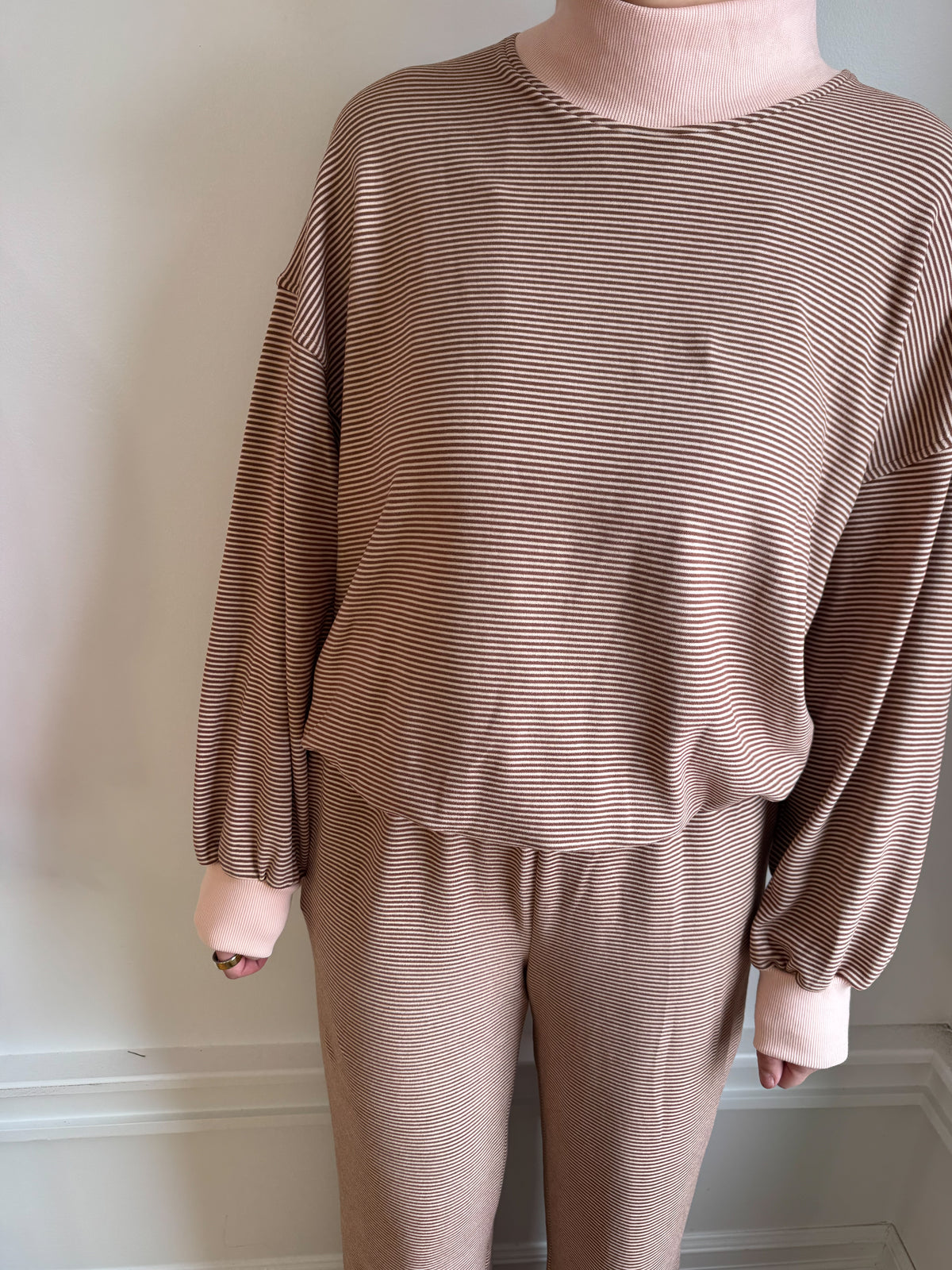 Millie Stipe Mockneck