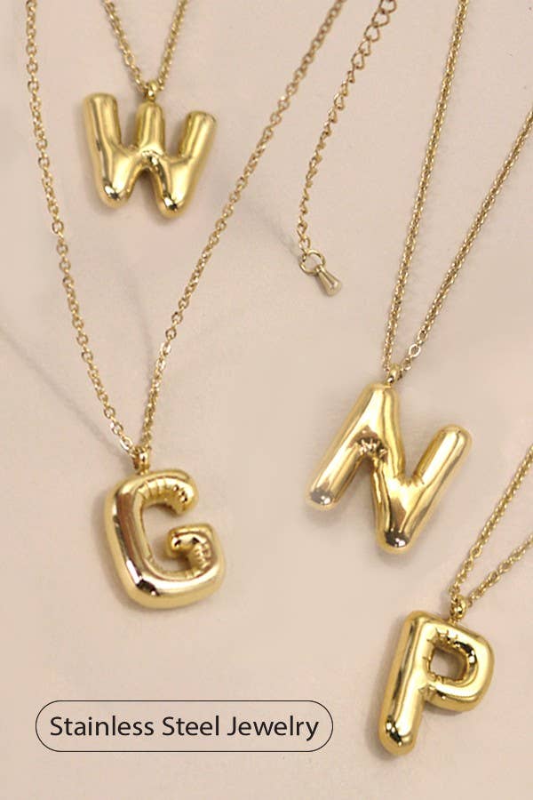 Bubble Initial Necklace