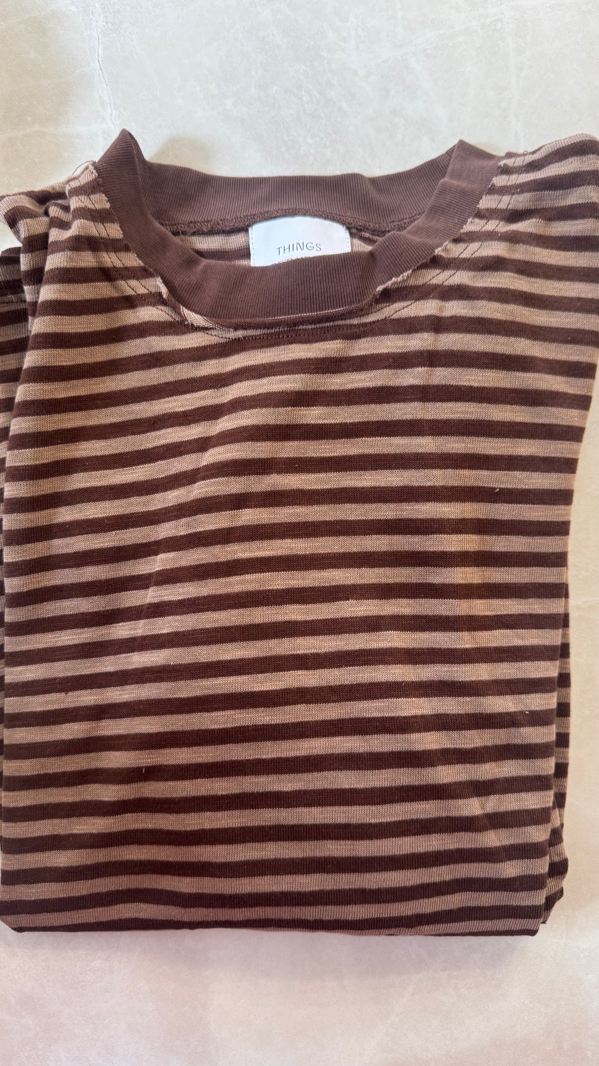 Amanda Stripe Tee | Brown