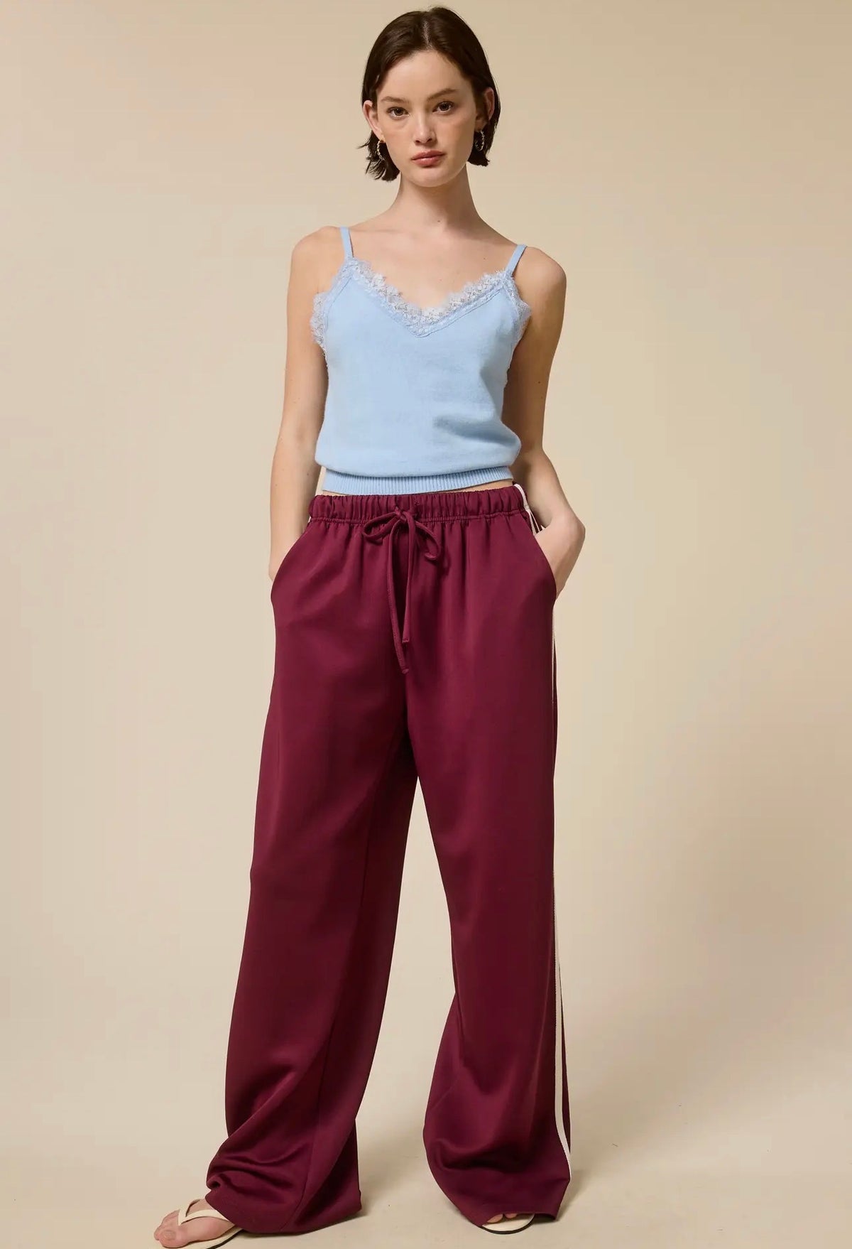 Jaclyn Sweatpants - Burgandy
