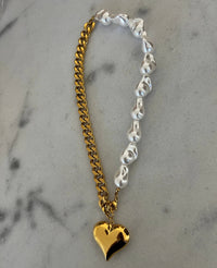 Pearl + Gold Chunky Necklace