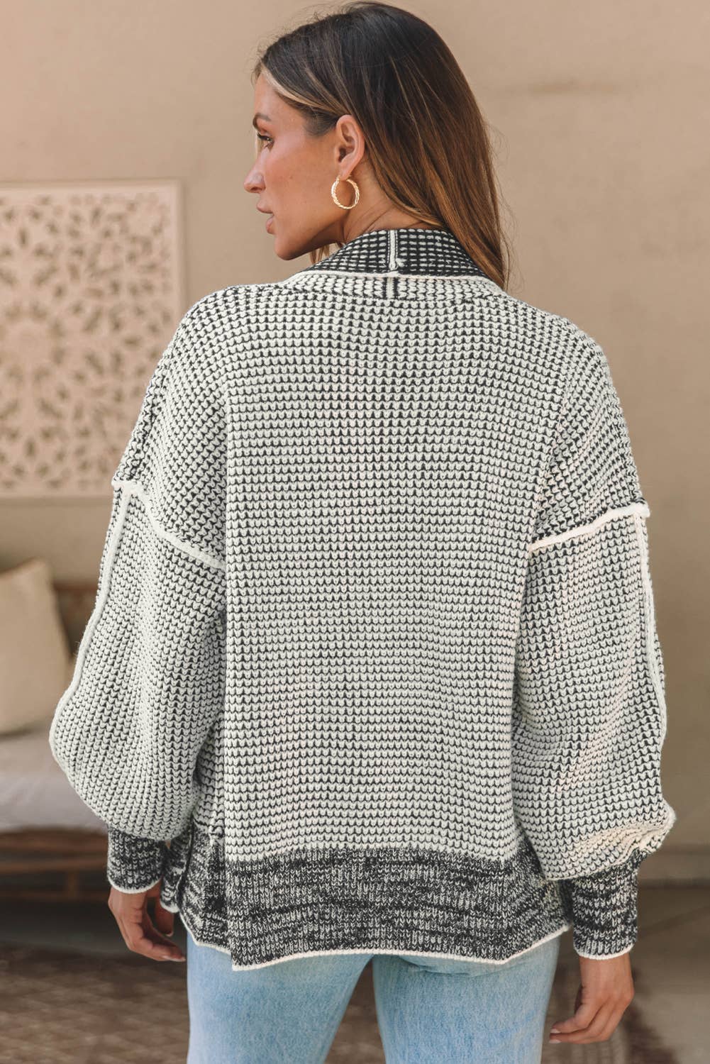 Leslie Waffle Knit Cardigan