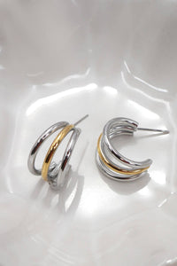 Miranda Two Tone Hoops