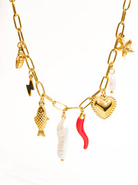 Sophia 18K Gold Plated Charm Necklace