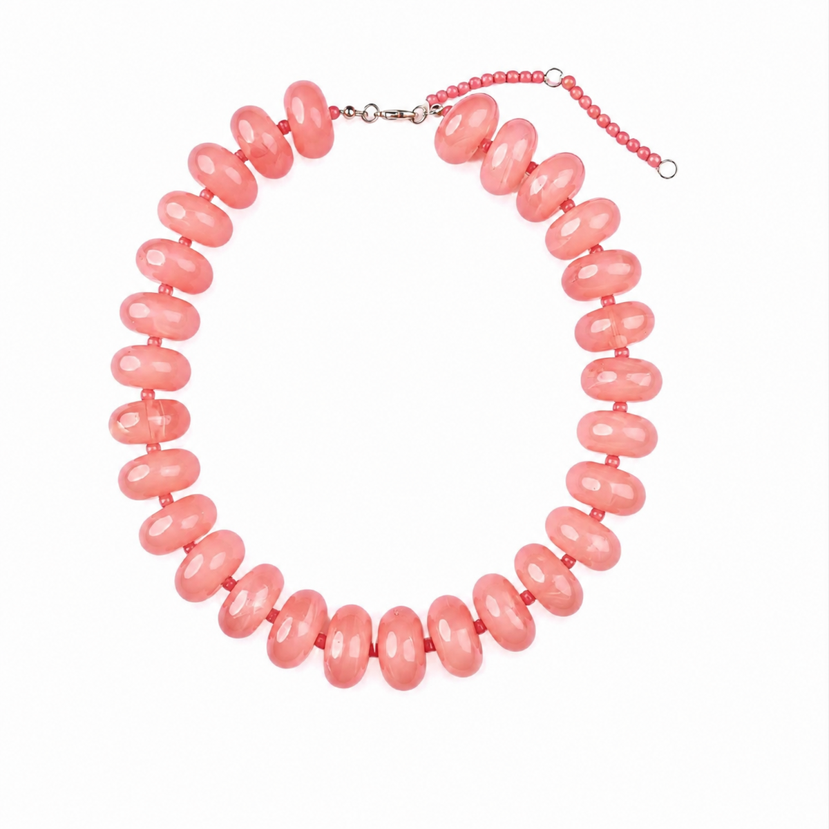 Bead Statement Necklace | Pink