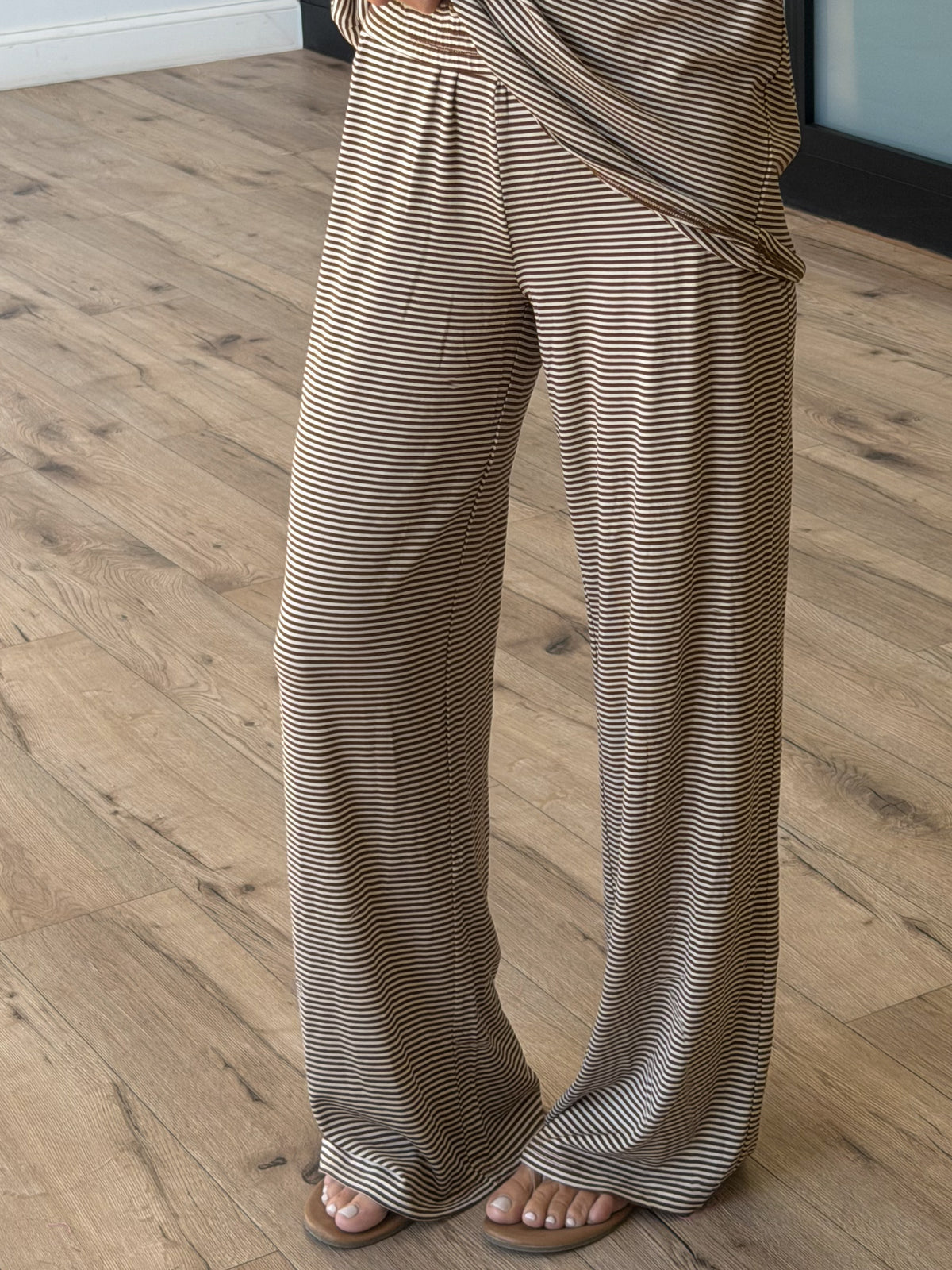 Sammy Stripe Bottoms - Brown