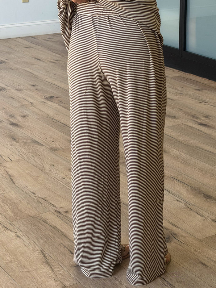 Sammy Stripe Bottoms - Brown