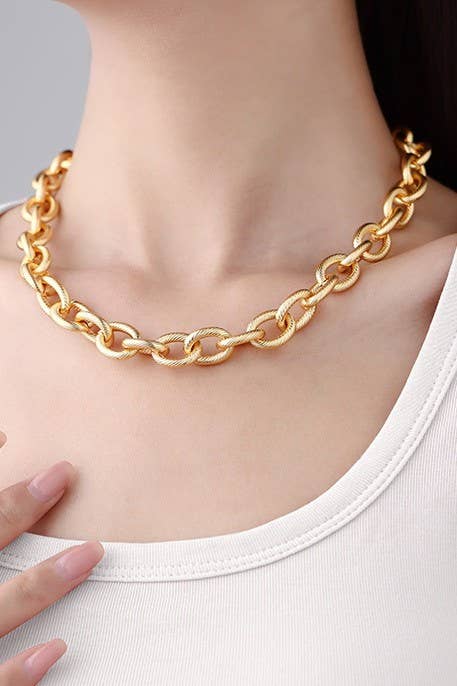 18K Gold CHunky Necklace