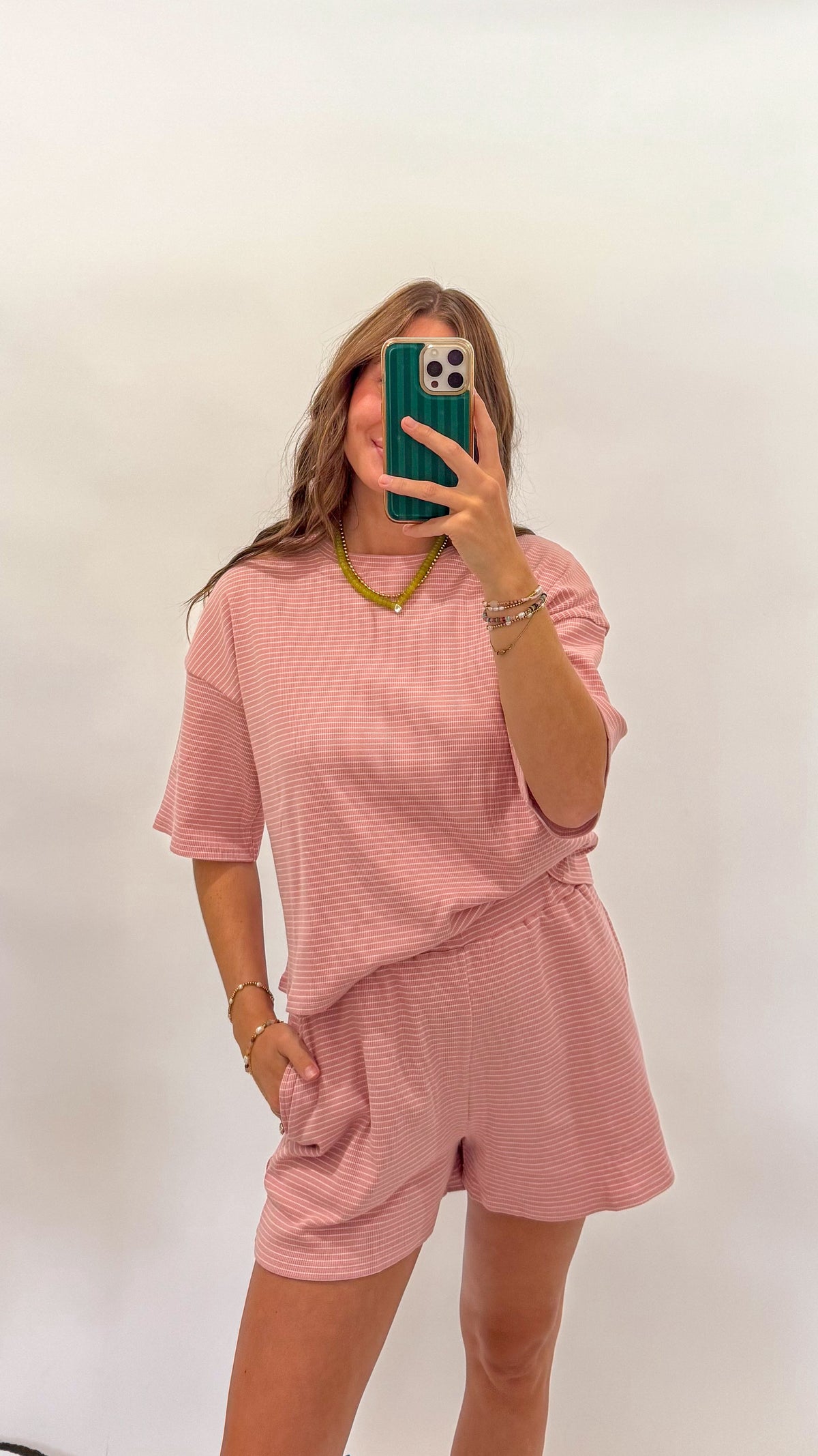 Olivia Pink Striped Set