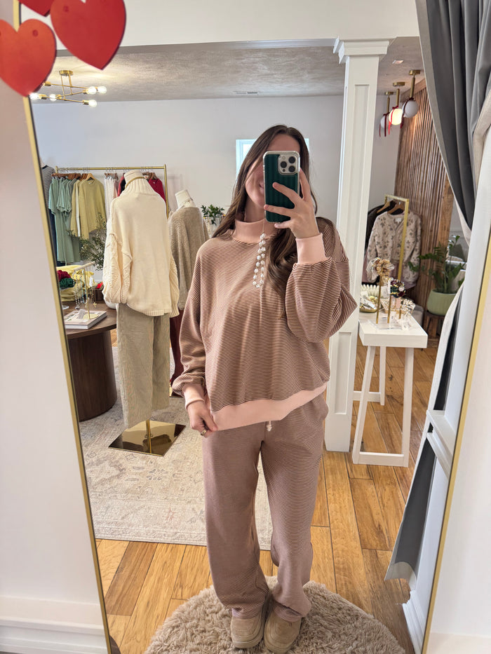 Millie Stipe Mockneck