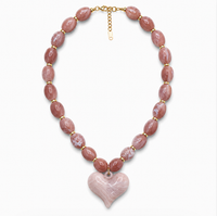 Amalfi Pink Heart Necklace