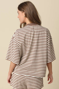 Lena Striped Relaxed-Fit Top