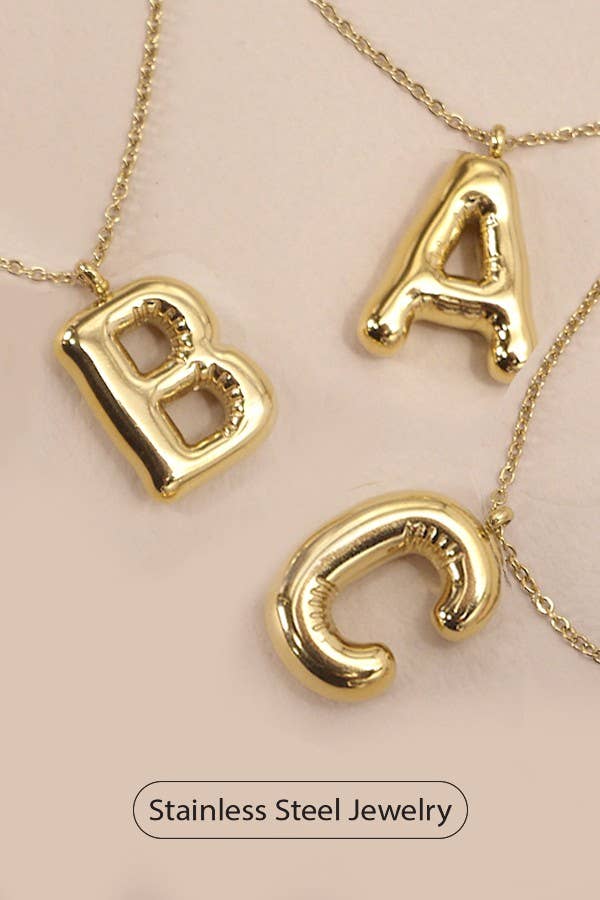 Bubble Initial Necklace