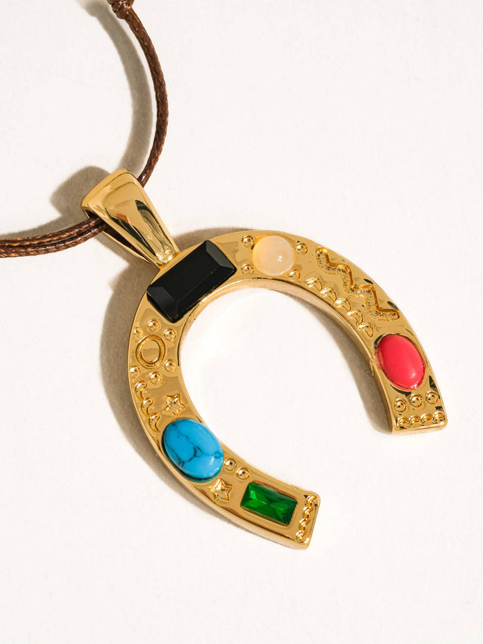 Maribel Western Large Horseshoe Necklace