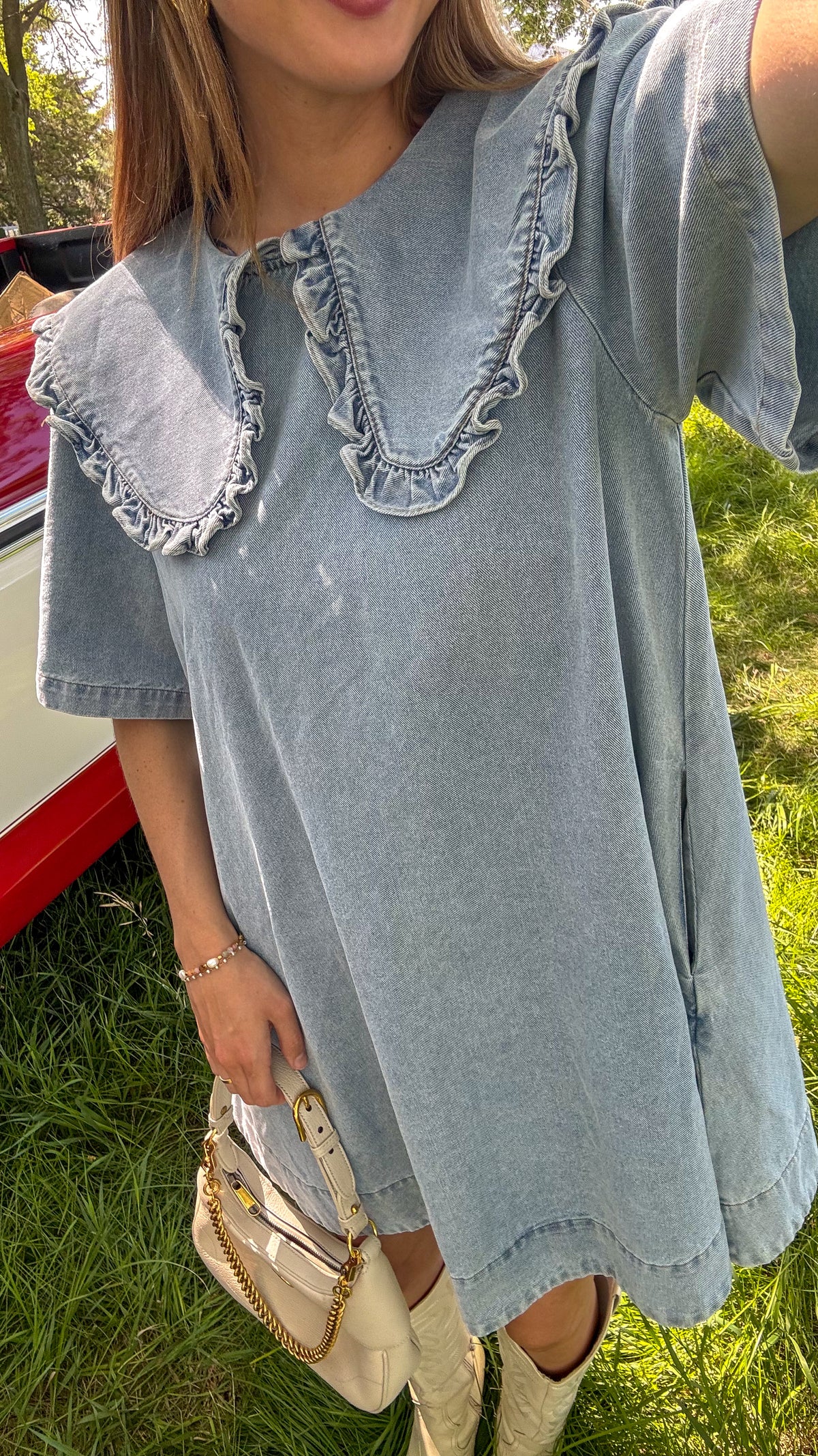 Oakley Collared Denim Dress