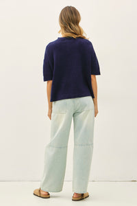Rosie Cardigan Top | Navy