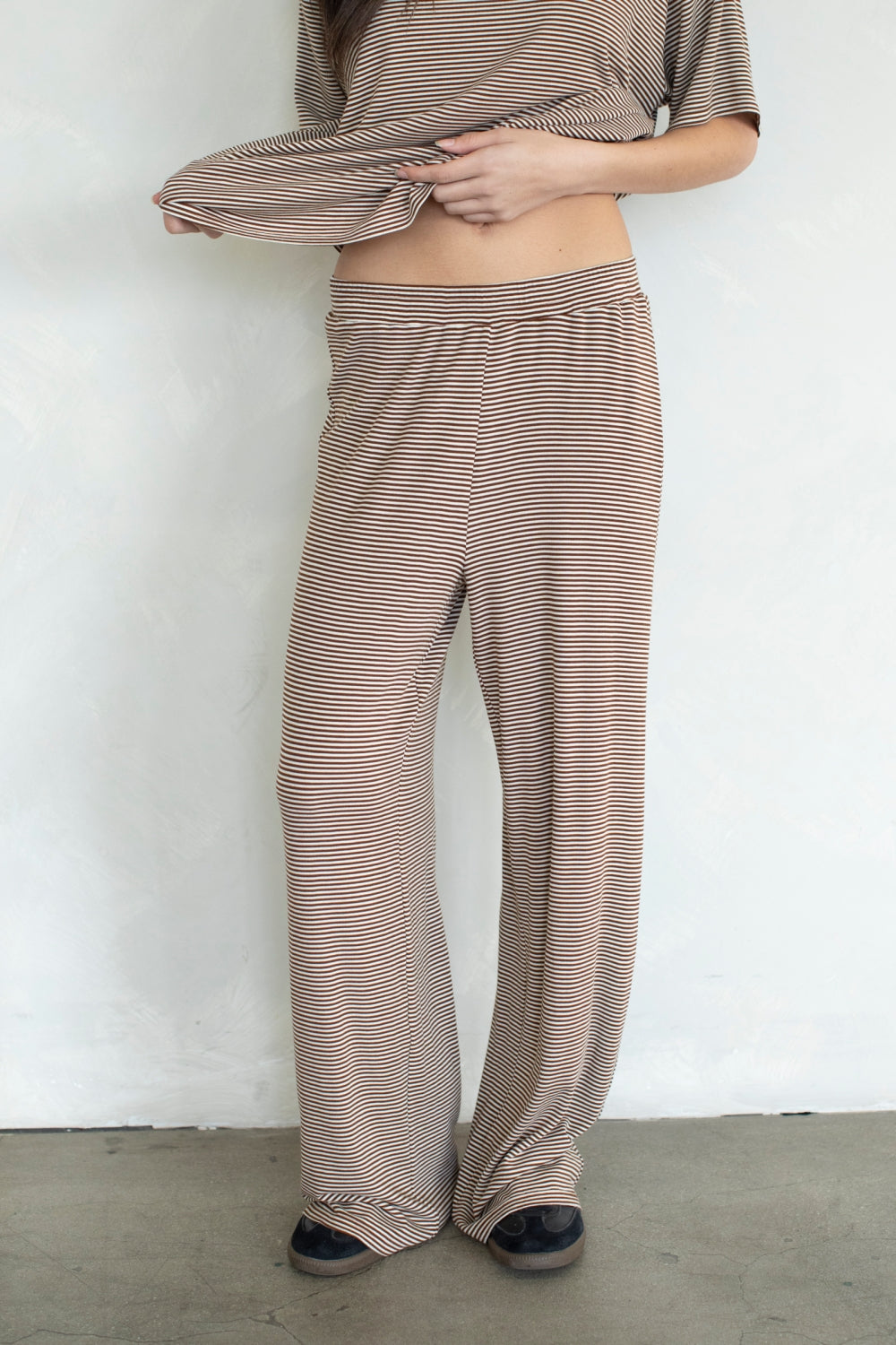 Sammy Stripe Bottoms - Brown
