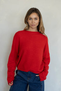 Piper Pullover Sweater - Red