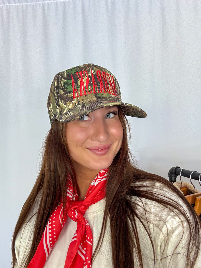 Camo Nebraska trucker hat