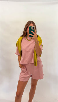 Olivia Pink Striped Set